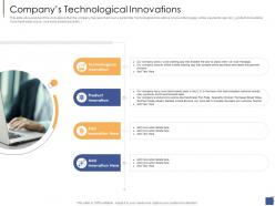 Companys technological innovations investment generate funds private companies ppt information