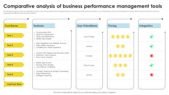 Comparative Analysis Of Business Performance Management Tools