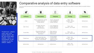 Comparative Analysis Of Data Entry Software Revitalizing Business