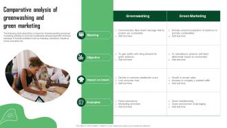 Comparative Analysis Of Greenwashing And Green Marketing Guide For Sustainable Business MKT SS