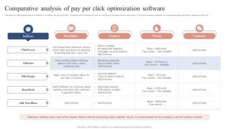 Comparative Analysis Of Pay Per Click Optimization Software Boosting Campaign Reach MKT SS V