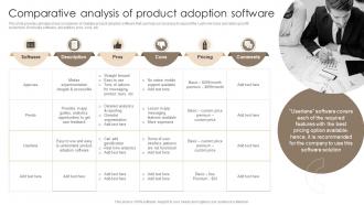 Comparative Analysis Of Product Adoption Software Techniques For Customer