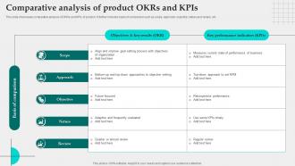 Comparative Analysis Of Product OKRs and KPIs