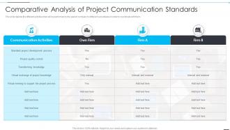 Comparative Analysis Of Project Communication Standards How Firm Improve Project Management