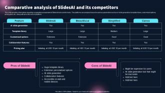 Comparative Analysis Of Slidesai And Its Competitors Best 10 Generative Ai Tools For Everything AI SS