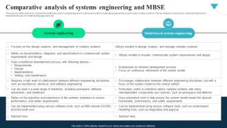 Comparative Analysis Of Systems Engineering Integrated Modelling And Engineering