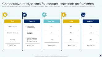 Comparative Analysis Tools For Product Innovation Performance