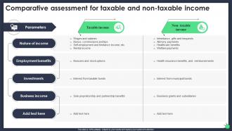 Comparative Assessment For Taxable Implementing Tax Planning And Management Fin SS