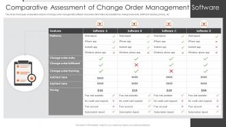 Comparative Assessment Of Change Order Management Software