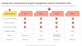 Comparative Assessment Of Project Management Software Estimation Tools