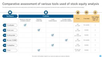 Comparative Assessment Of Various Tools Used Of Stock Equity Analysis
