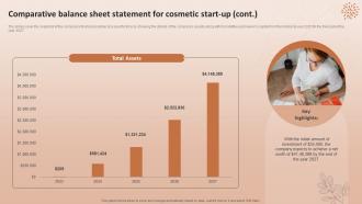 Comparative Balance Sheet Statement For Cosmetic Start Up Natural Cosmetic Business Plan BP SS Designed Downloadable