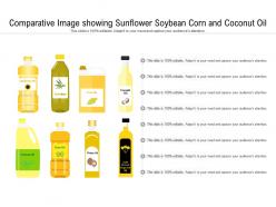 Comparative Image Showing Sunflower Soybean Corn And Coconut Oil