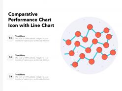 Comparative performance chart icon with line chart