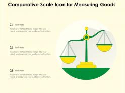 Comparative scale icon for measuring goods