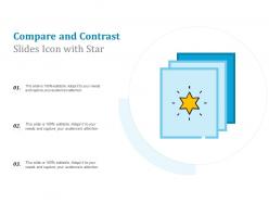 Compare and contrast slides icon with star