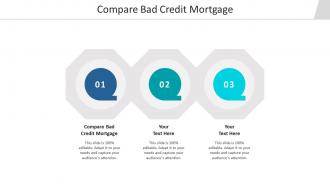 Compare bad credit mortgage ppt powerpoint presentation infographic template slideshow cpb