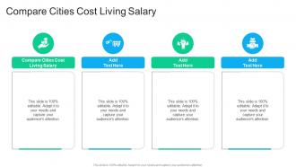 Compare Cities Cost Living Salary In Powerpoint And Google Slides Cpb