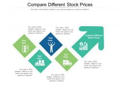 Compare different stock prices ppt powerpoint presentation icon layout cpb
