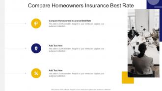 Compare Homeowners Insurance Best Rate In Powerpoint And Google Slides Cpb