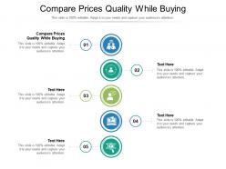 Compare prices quality while buying ppt powerpoint summary inspiration cpb