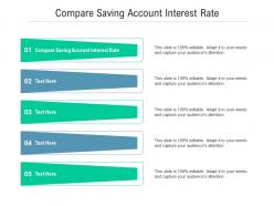 Compare saving account interest rate ppt powerpoint presentation layouts infographic template cpb