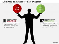Compare the business fact diagram flat powerpoint design