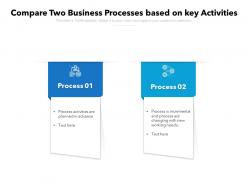 Compare two business processes based on key activities
