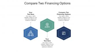 Compare two financing options ppt powerpoint presentation show images cpb