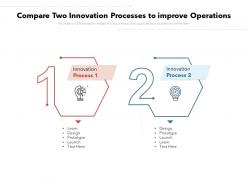 Compare two innovation processes to improve operations