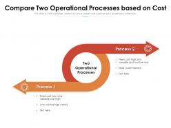 Compare two operational processes based on cost