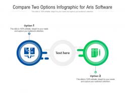 Compare two options for aris software infographic template