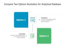Compare two options illustration for analytical database infographic template