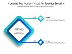 Compare two options visual for teradata security infographic template