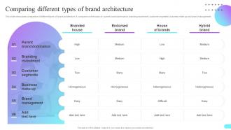 Comparing Different Types Of Brand Architecture Multi Brand Strategies For Different Market