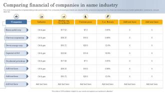 Comparing Financial Of Companies In Same Industry