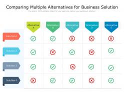 Comparing multiple alternatives for business solution