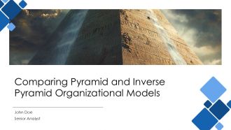 Comparing Pyramid And Inverse Pyramid Organizational Models PPT Mockup AT