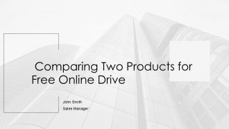 Comparing Two Products For Free Online Drive PPT Outline AT