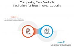 Comparing two products illustration for free internet security infographic template