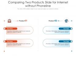 Comparing two products slide for internet without phoneline infographic template