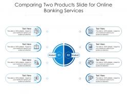 Comparing two products slide for online banking services infographic template