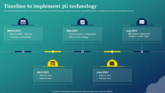 Comparison Between 4g And 5g Based On Features Timeline To Implement 5g Technology