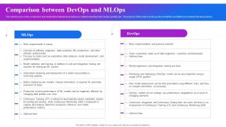 Comparison Between Devops And Mlops Machine Learning Operations
