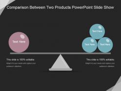 Comparison between two products powerpoint slide show