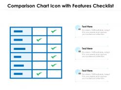 Comparison chart icon with features checklist