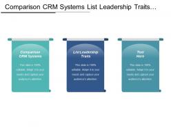 Comparison crm systems list leadership traits ladders marketing cpb