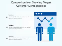 Comparison icon showing target customer demographics