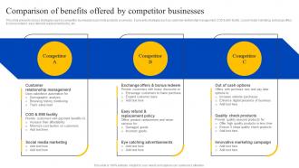 Comparison Of Benefits Offered By Competitor Businesses Steps To Perform Competitor MKT SS V