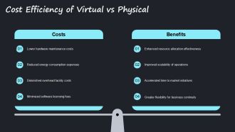 Comparison Of Physical And Virtual World Explaining Virtualization PPT Slides AT Image Informative